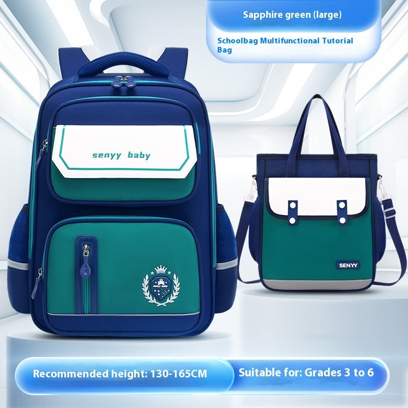 Mochila infantil con protección para la columna vertebral, impermeable, de tela Oxford de gran capacidad