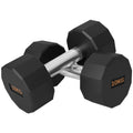 SPORTNOW Dumbbells Weights Set With 12-Sided Shape And Non-Slip Grip For Men Women Home Gym Workout, 2 X 10kg