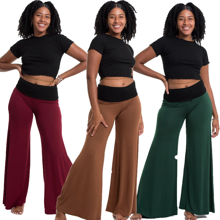 Pantalones anchos informales para mujer para deportes y ocio