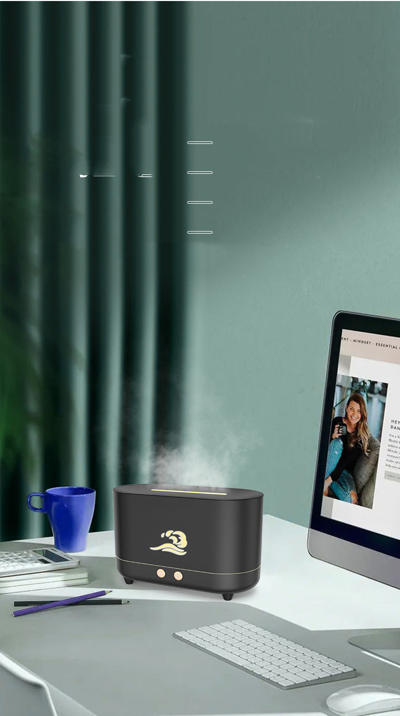 Humidificador de llama simulada para el hogar, ideal para el dormitorio.