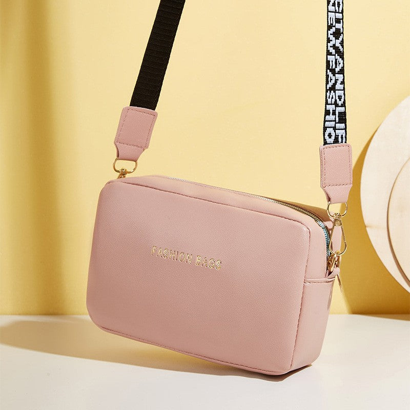 Bolso bandolera para mujer, estilo moderno y transfronterizo, con cremallera.