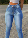 Fashionable, Figure-hugging, Butt-lifting, Slimming, Stretchy Skinny Denim Pants