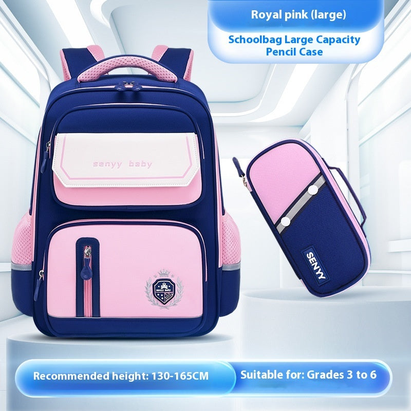 Mochila infantil con protección para la columna vertebral, impermeable, de tela Oxford de gran capacidad
