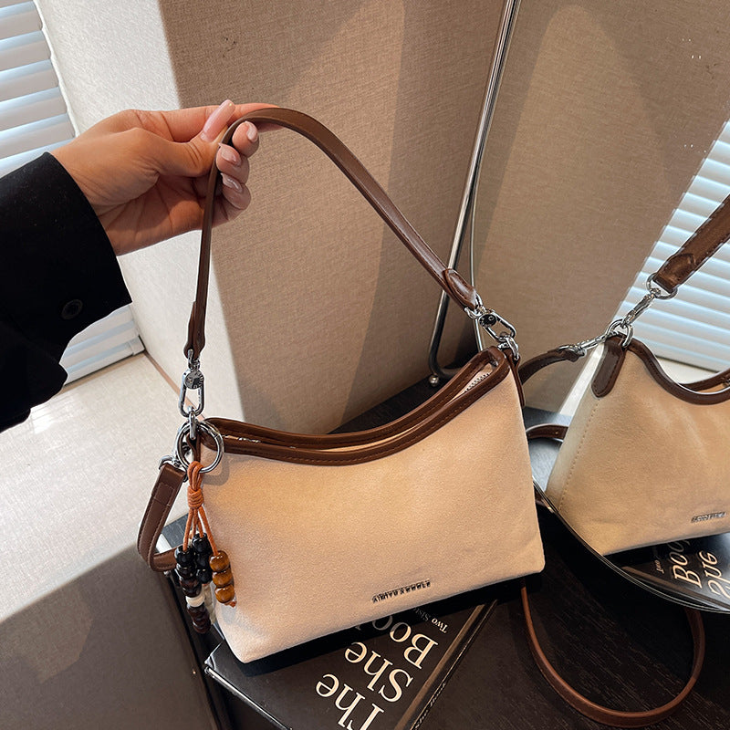 Bolso bandolera minimalista de estilo coreano para mujer, versátil y de color liso.