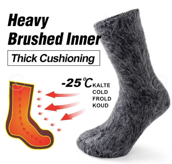 Dos pares de calcetines térmicos de invierno unisex para abrigarte y protegerte del frío.