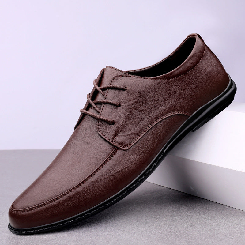 Zapatos casuales de cuero para hombre con suelas suaves