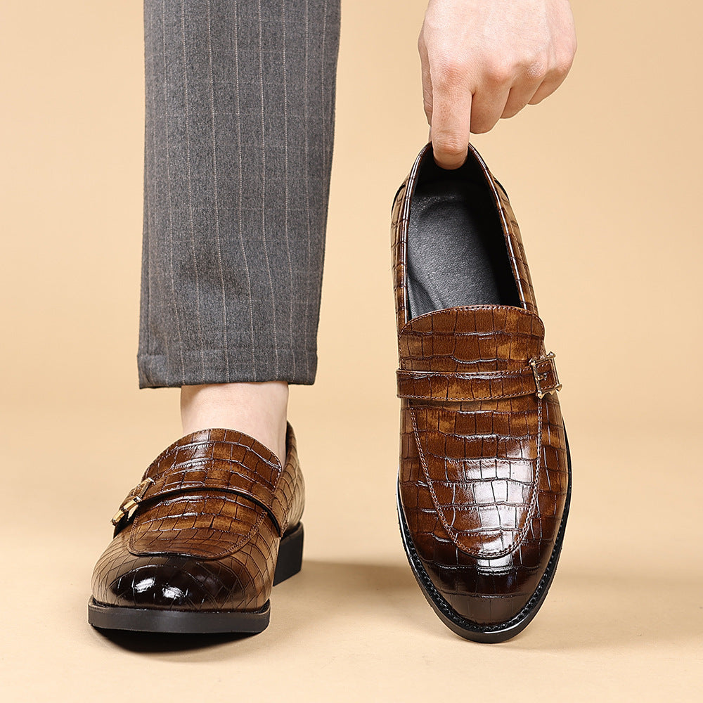 Zapatos casuales elegantes de cuero para hombre en tallas grandes