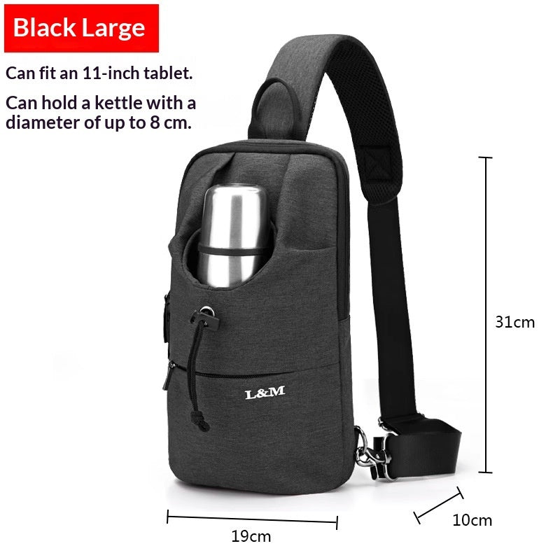 Bolso bandolera de gran capacidad para ciclismo para hombre
