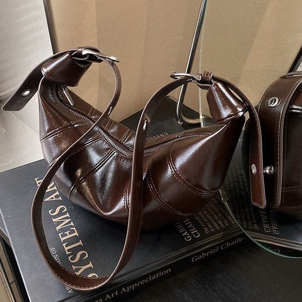 Bolso Dumpling: un bolso bandolera sencillo, elegante y retro para mujer.