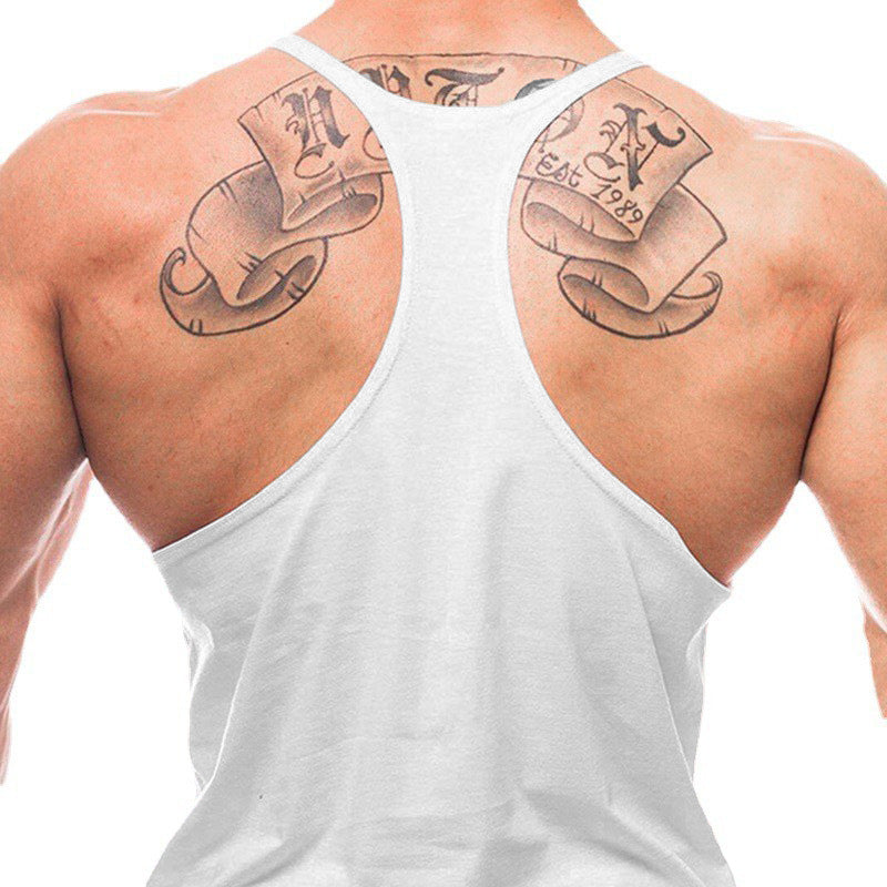 Camiseta de tirantes transpirable y holgada para hombre, ideal para entrenamientos y fitness en verano.