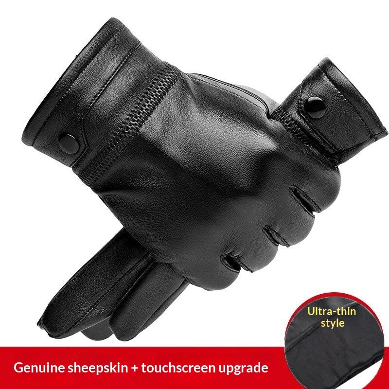 Genuine Leather Gloves With Fleece Lining For Extra Warmth And Waterproof Protection