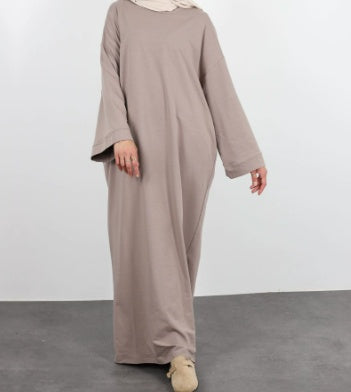 Women's Simple And Comfortable Solid Color Sweatshirt Dress