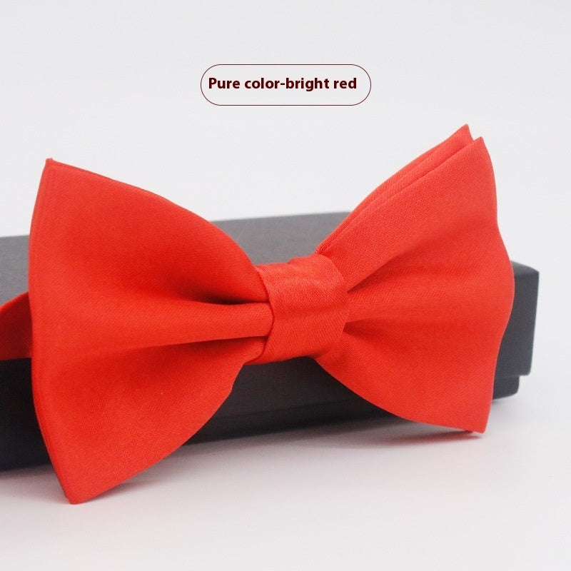 Corbata de lazo para novio, de color liso, para boda, negocios, informal, para hombre