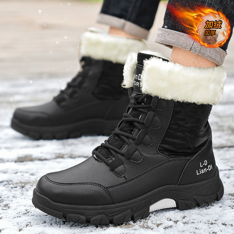 Nuevas botas de estilo británico con forro polar para hombre