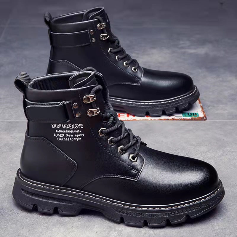 Botas de caña media a alta para hombre de estilo coreano