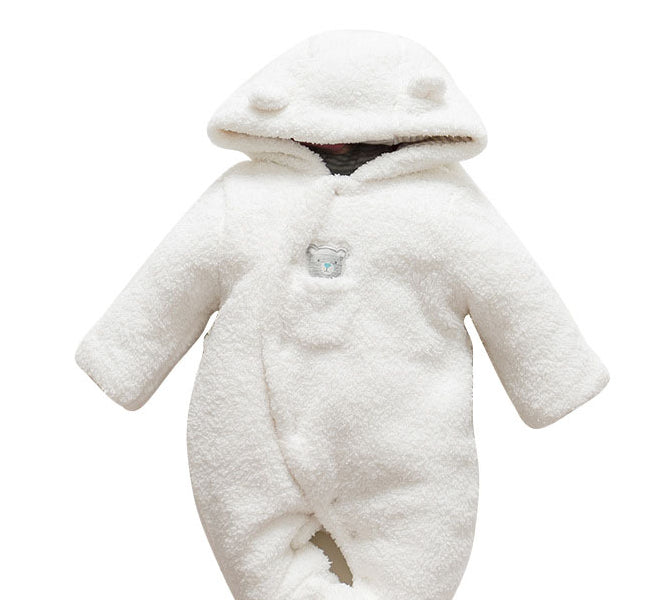 Ropa de bebé cordero invierno algodón acolchado ropa bebé recién nacido bebé engrosamiento de la piel subir ropa siamesa algodón