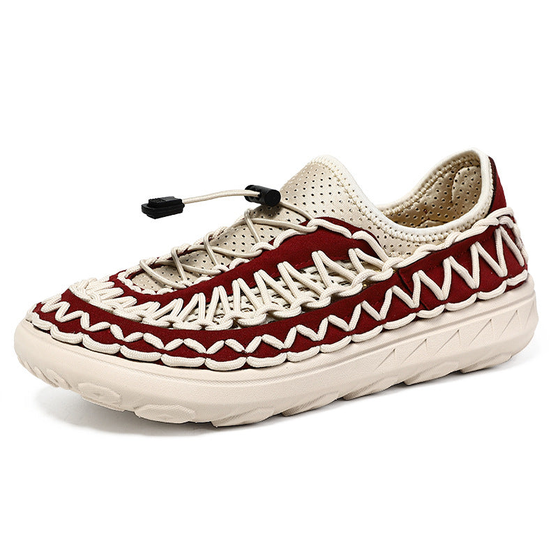 Mens Breathable Openwork Casual Mesh Slip-on Shoes