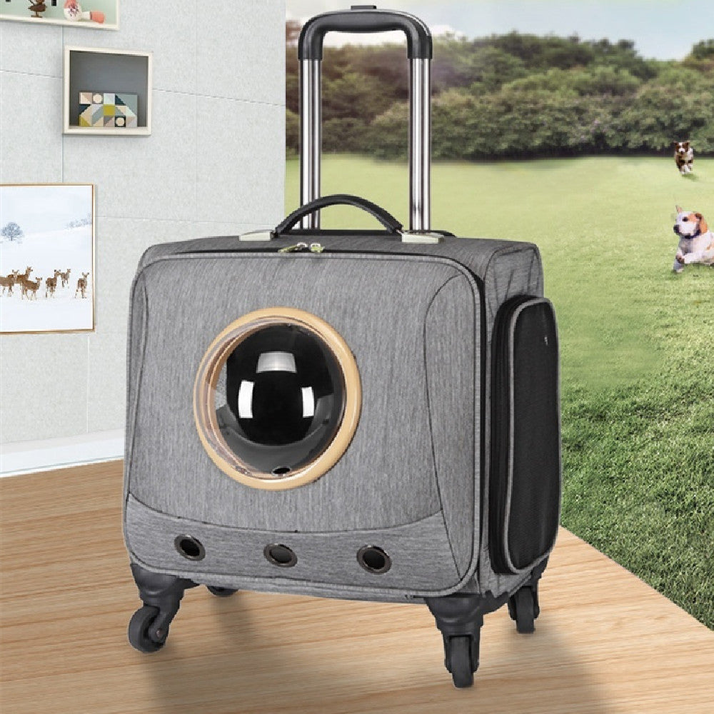 Transportín portátil para mascotas con ruedas universales