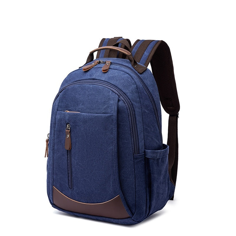 Trendy Solid Color Mens Backpack With Large Capacity