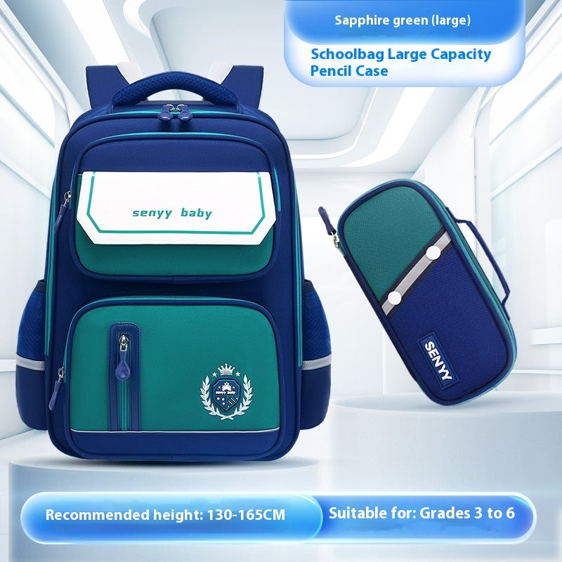 Mochila infantil con protección para la columna vertebral, impermeable, de tela Oxford de gran capacidad