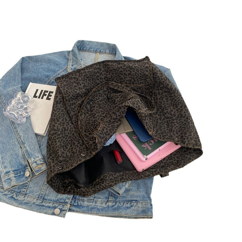 Bolso de lona elegante de gran capacidad y un solo hombro para mujer
