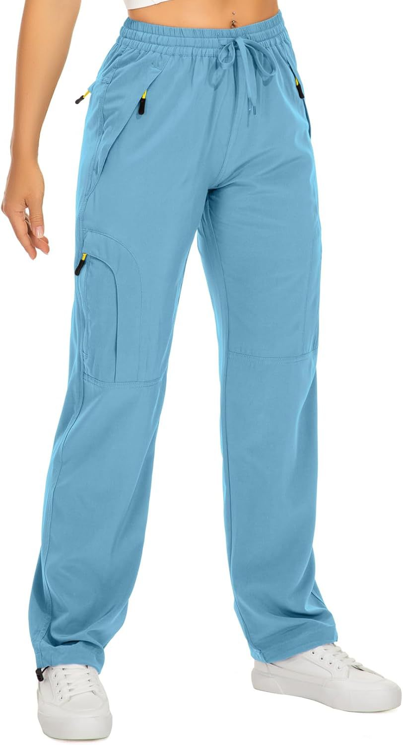Pantalones de entrenamiento holgados de pierna recta con puños con cordón