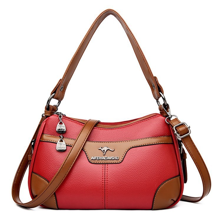 Elegante bolso de hombro de verano en color contrastante para mujer