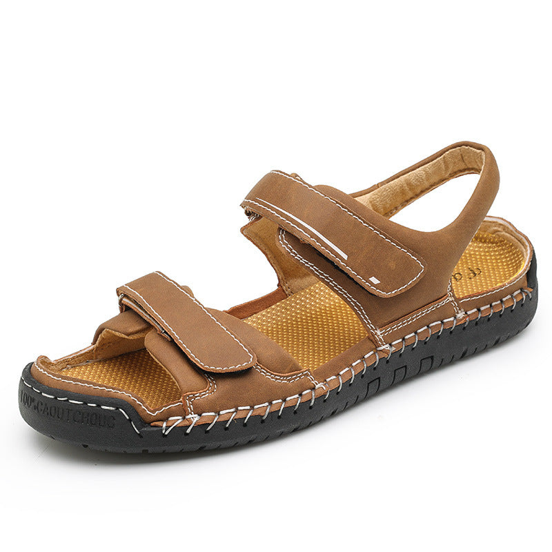 Sandalias de hombre, tendencia casual, sandalias de cuero, venta al por mayor para hombre