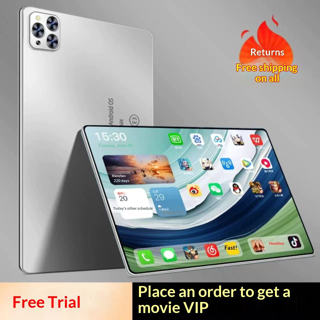 16GB Snapdragon 888 All Network Compatible Tablet