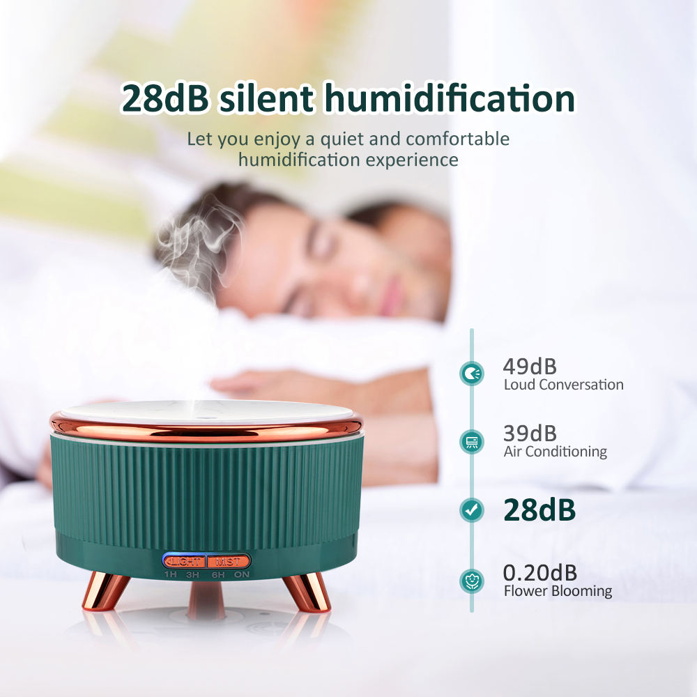 Difusor de aroma ultrasónico de madera para el hogar, minihumidificador de escritorio de 500 ml, difusor de aceites esenciales de gran capacidad.