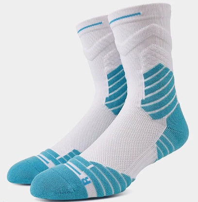 Calcetines de entrenamiento antideslizantes y resistentes al sudor para hombre, de longitud media