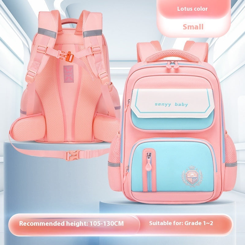 Mochila infantil con protección para la columna vertebral, impermeable, de tela Oxford de gran capacidad