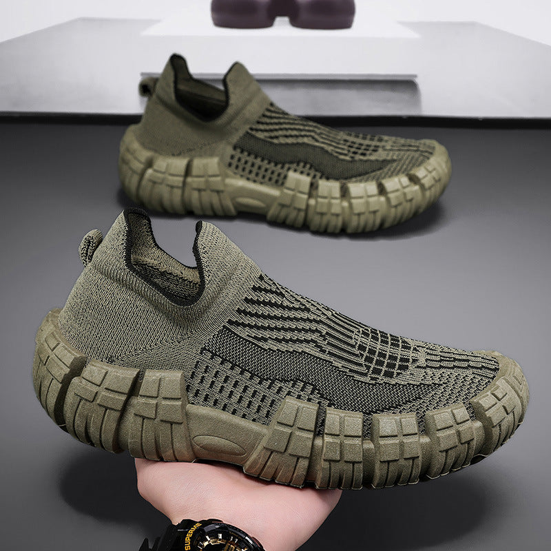 Zapatillas deportivas ligeras y antideslizantes de malla Flyknit para hombre