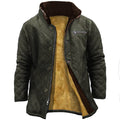 American-style Solid-color Work Jacket With Buttons For Middle-aged Men