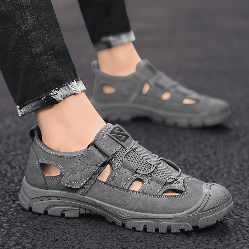Sandalias casuales versátiles con puntera ahuecada antideslizante