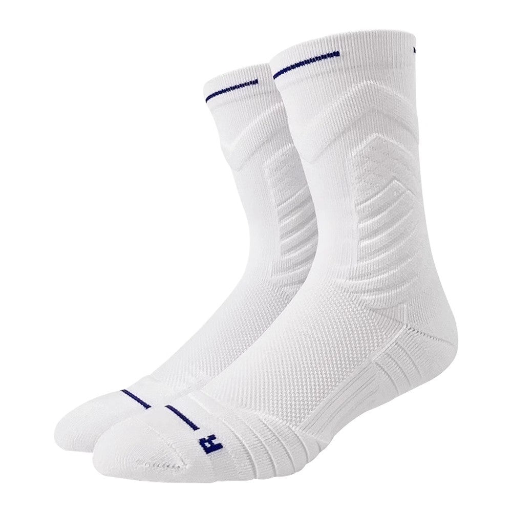 Calcetines de entrenamiento antideslizantes y resistentes al sudor para hombre, de longitud media