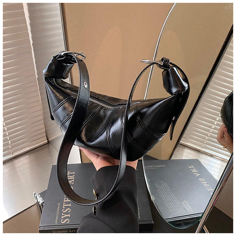 Bolso Dumpling: un bolso bandolera sencillo, elegante y retro para mujer.
