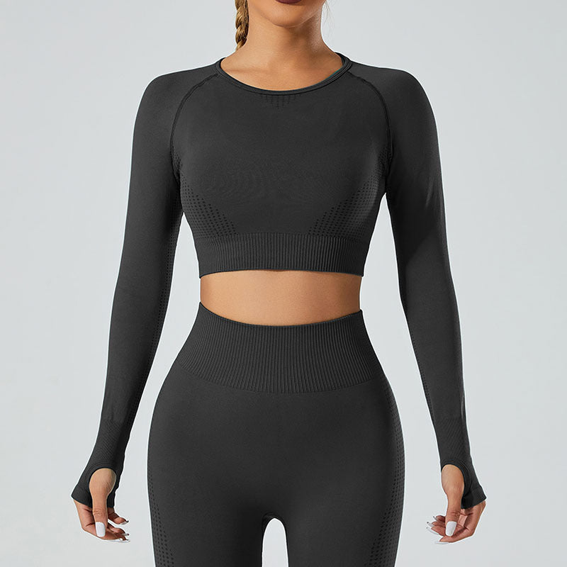 Women's Seamless Yoga Set - Sports Bra, Jacket & Leggings