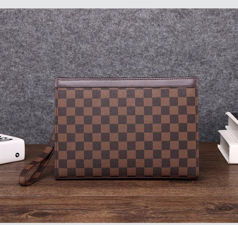 Bolso de mano casual de cuero genuino para hombre