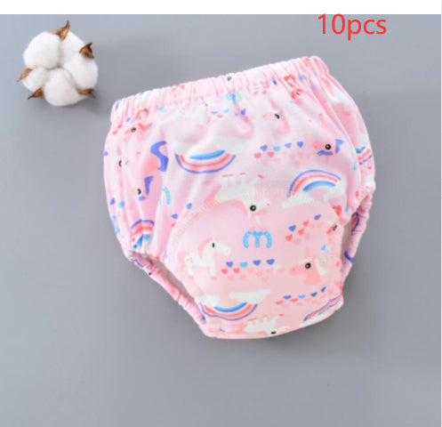 Pantalones de entrenamiento para bebé, lavables, de gasa de 6 capas, para cubrir pañales