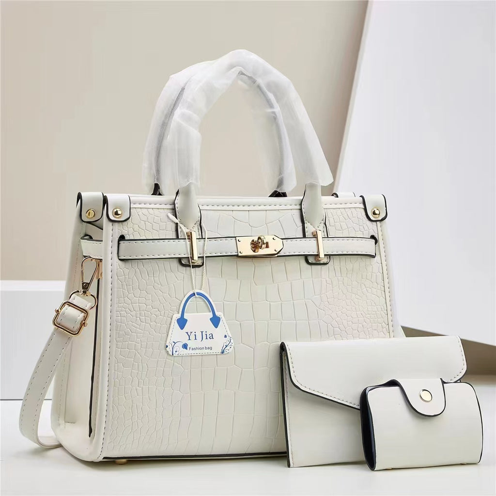 Bolso de mano de tres piezas Macaron, elegante y minimalista
