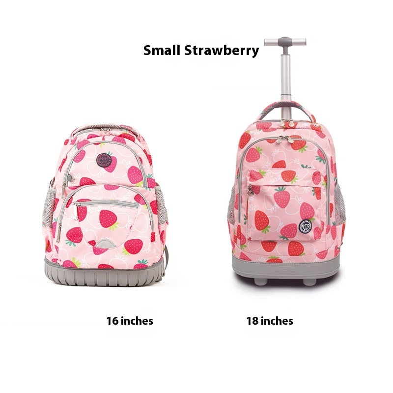 Mochila escolar con ruedas para niños, estilo coreano
