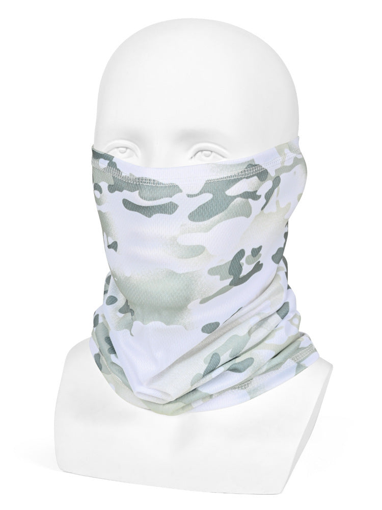 Polaina de cuello transpirable todo en uno con protección solar, perfecta para uso en exteriores.