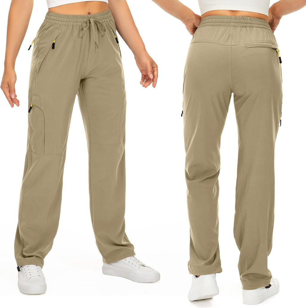 Pantalones de entrenamiento holgados de pierna recta con puños con cordón