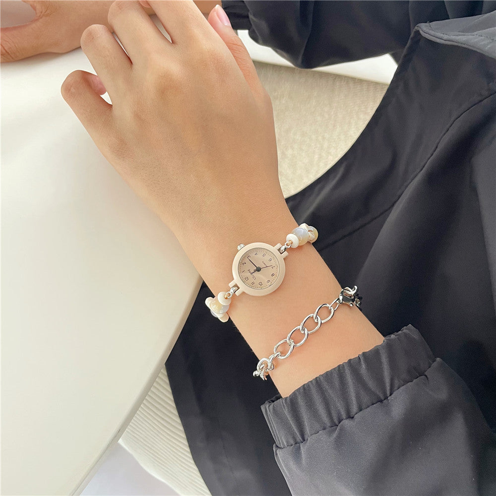 Reloj de cuentas dulce, impopular y de nicho creativo, estilo Ins, apariencia alta
