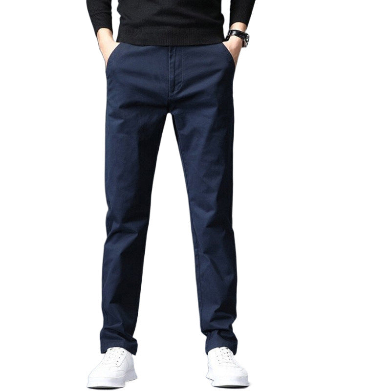 Pantalones casuales elásticos y holgados de corte recto para hombre