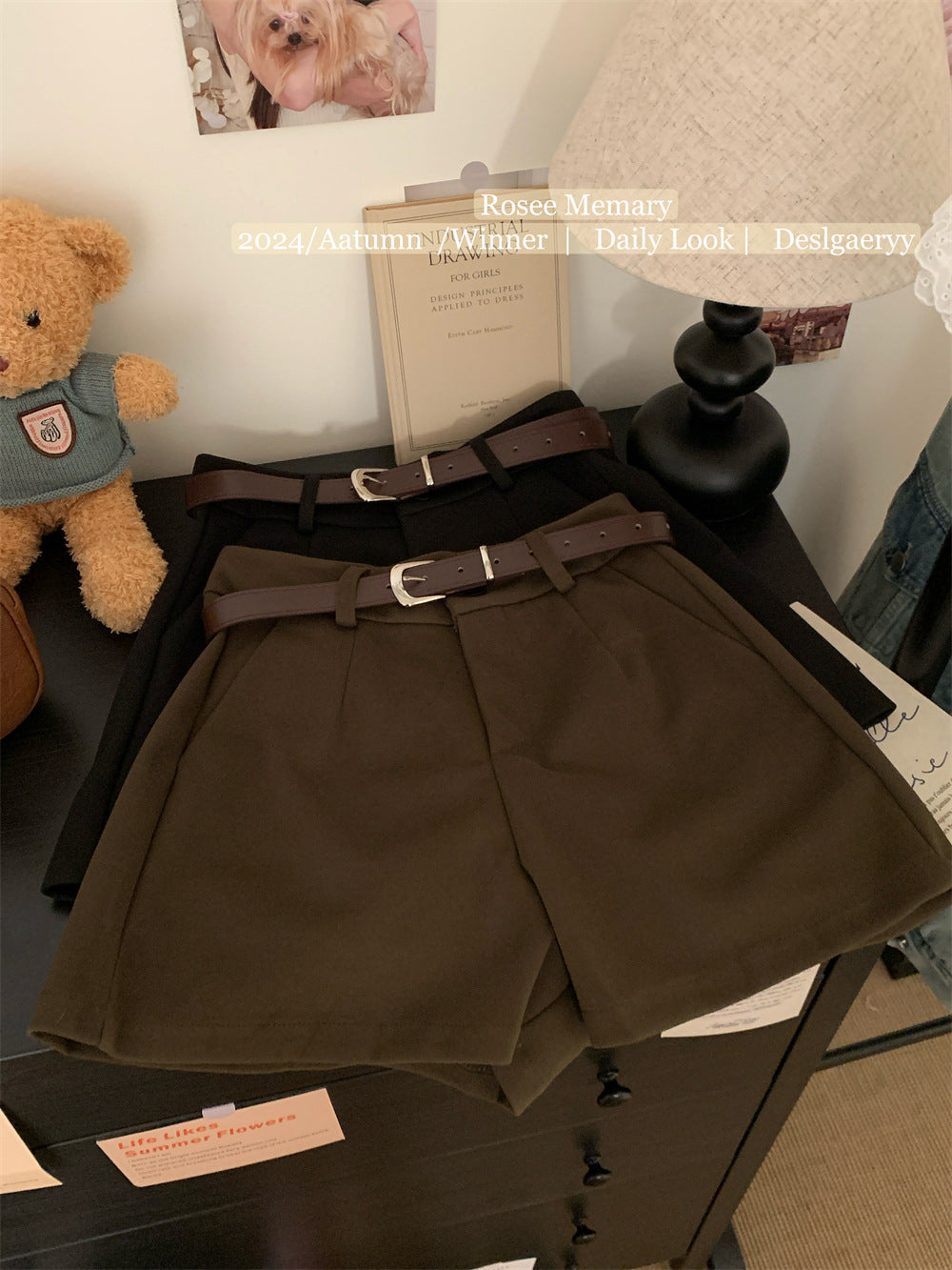 Fashionable Woolen Suit Shorts For Women