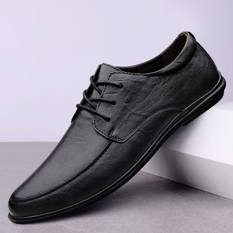 Zapatos casuales de cuero para hombre con suelas suaves