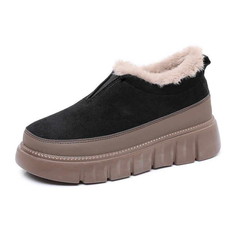 Botas de nieve con aislamiento grueso y suela blanda para mujer