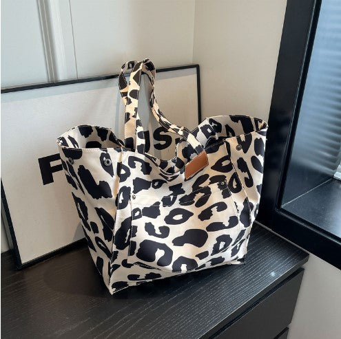 Bolso de lona elegante de gran capacidad y un solo hombro para mujer